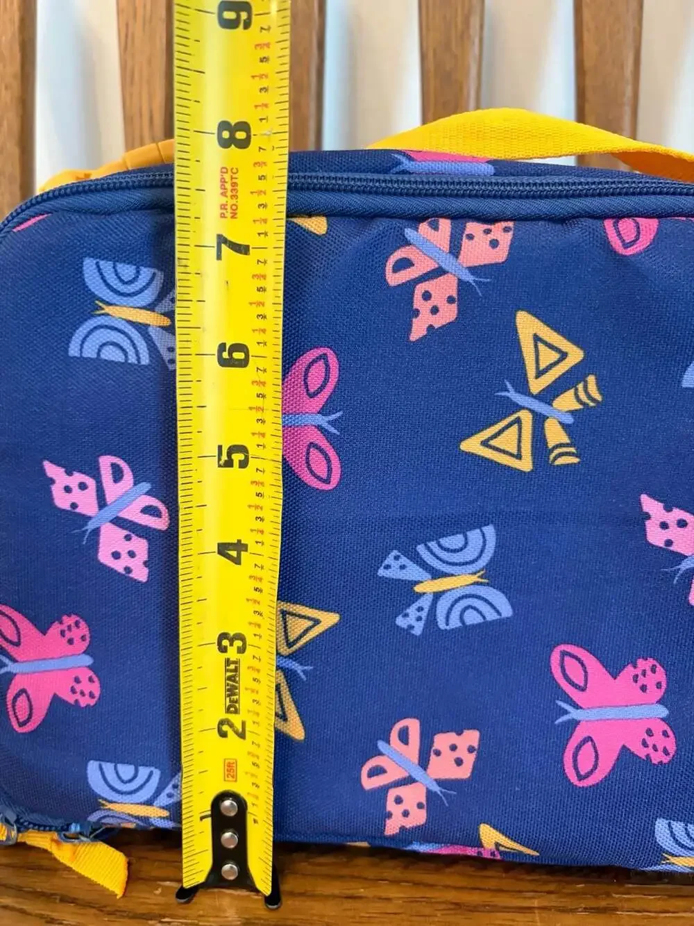 Cat & Jack Blue Butterfly Print Insulated Lunch Box Bag